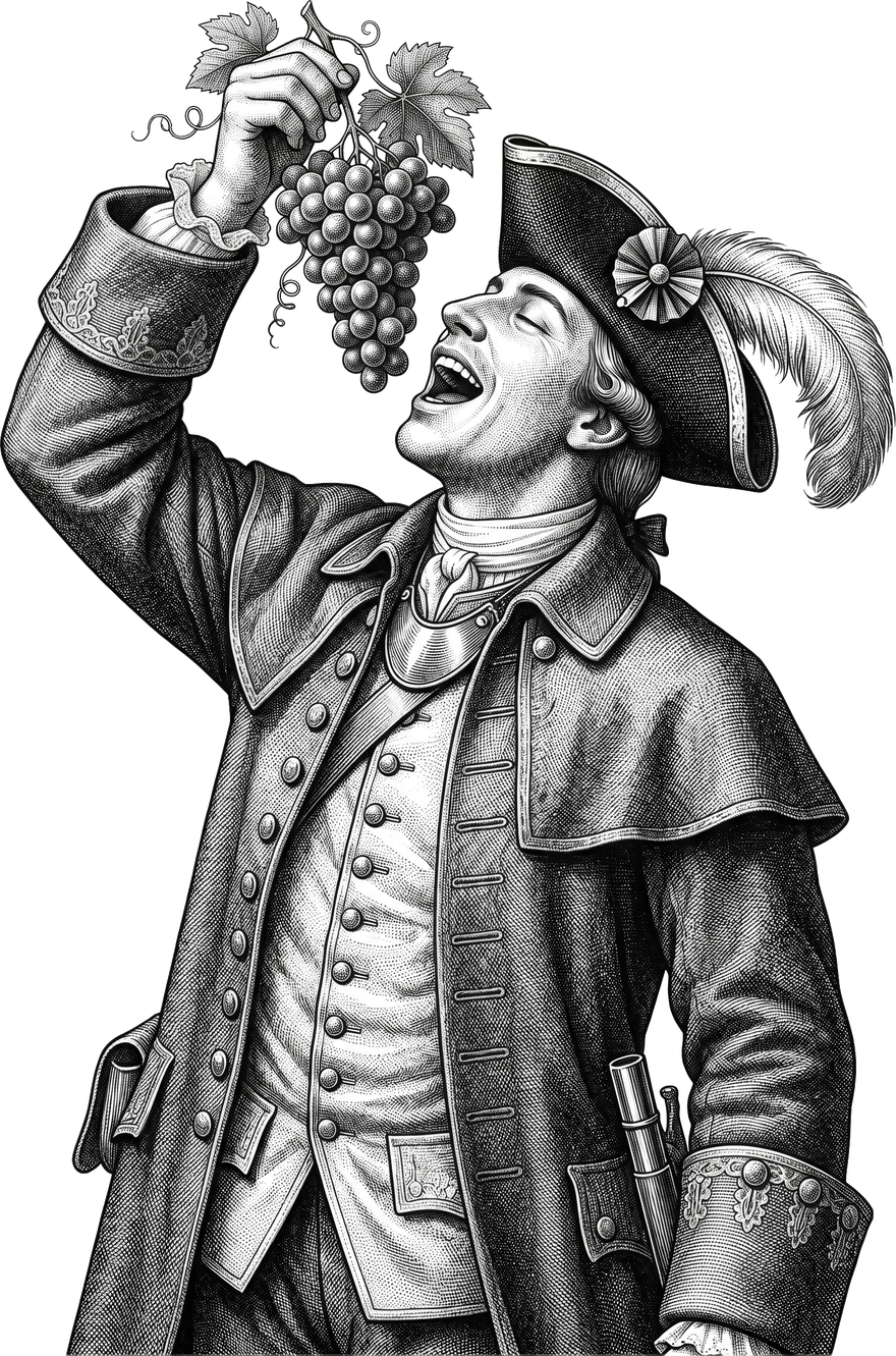 Vigneron de l'Isle de Bacchus, illustration gravure, Minigolf de la Tour-du-Nordet
